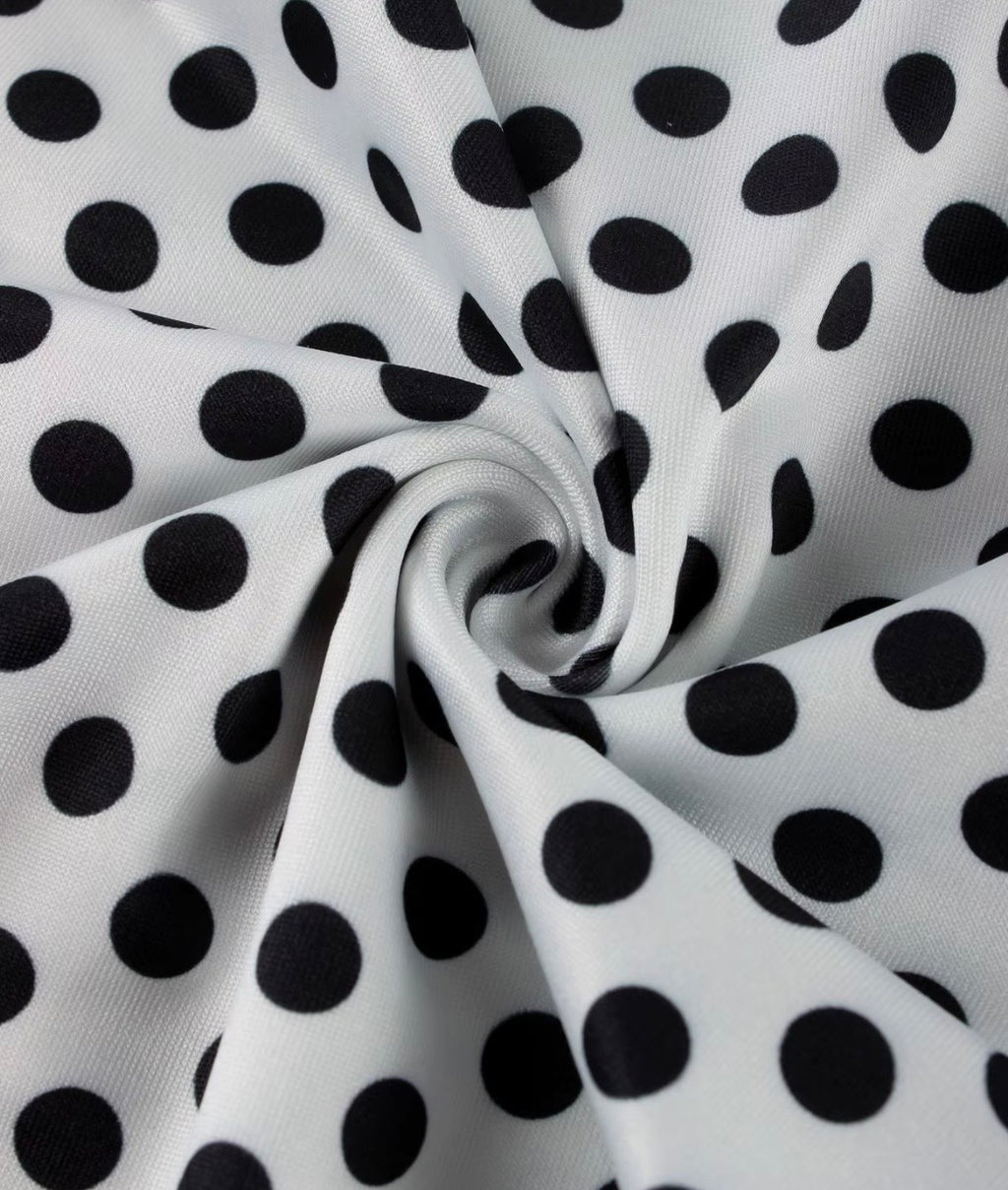Sija White Two Piece Polka Dot Set