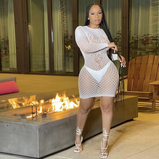 Amie White Poster Girl Mini Dress