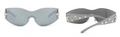 Please Me Gray Tint Silver Star Detail Shades