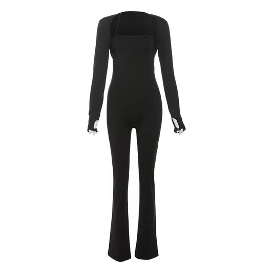 Tiya Black Two Piece Jumpsuit