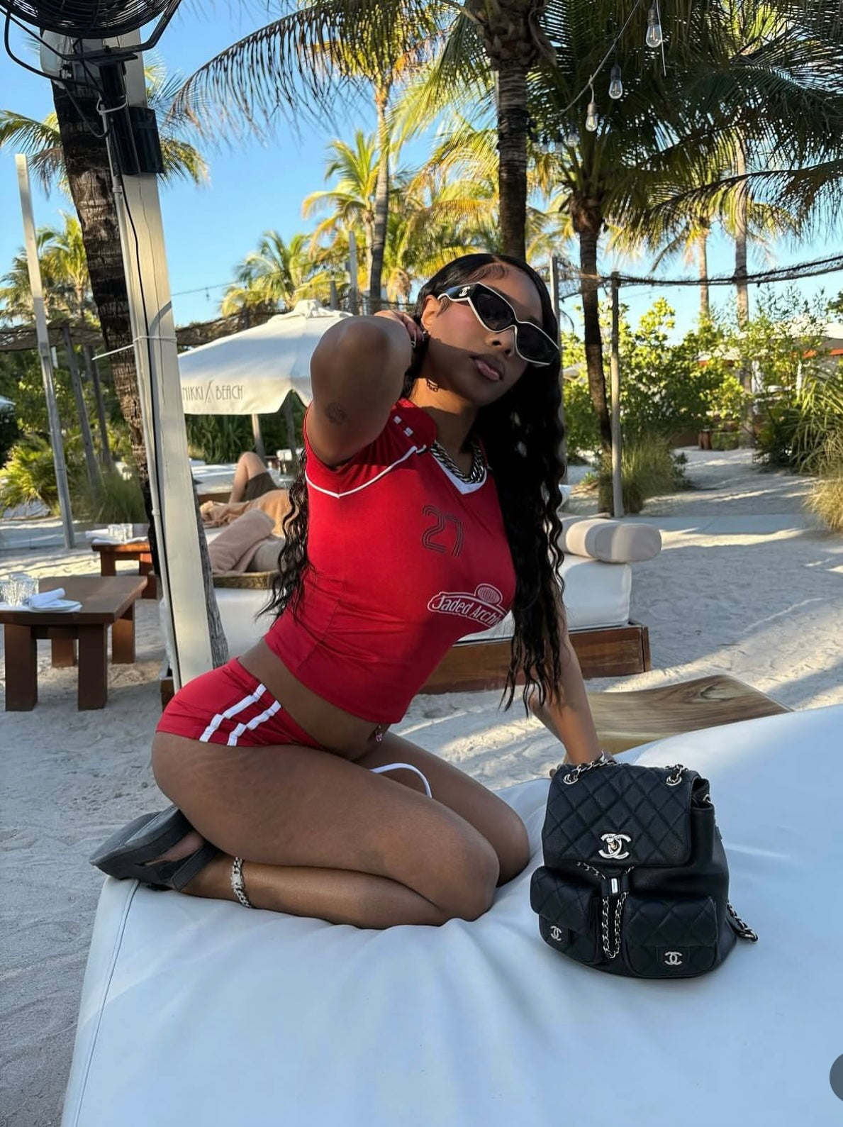 Jaded K Red Two Piece Short Set