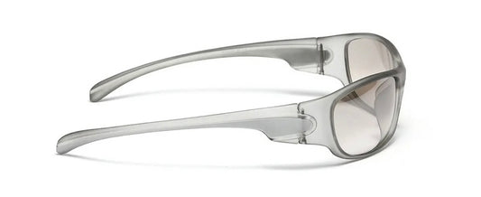 Bicken Silver Tint Gray Transparent Frame Shades