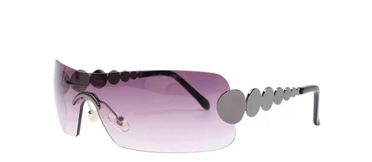 Lick Purple Tinted Circle Design Frame Shades