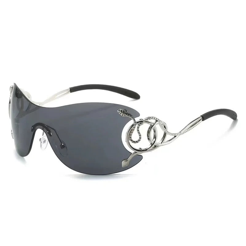 Ashli Black Tint Snake Design Shades