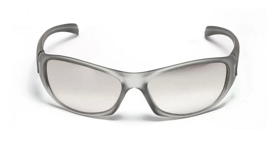 Bicken Silver Tint Gray Transparent Frame Shades