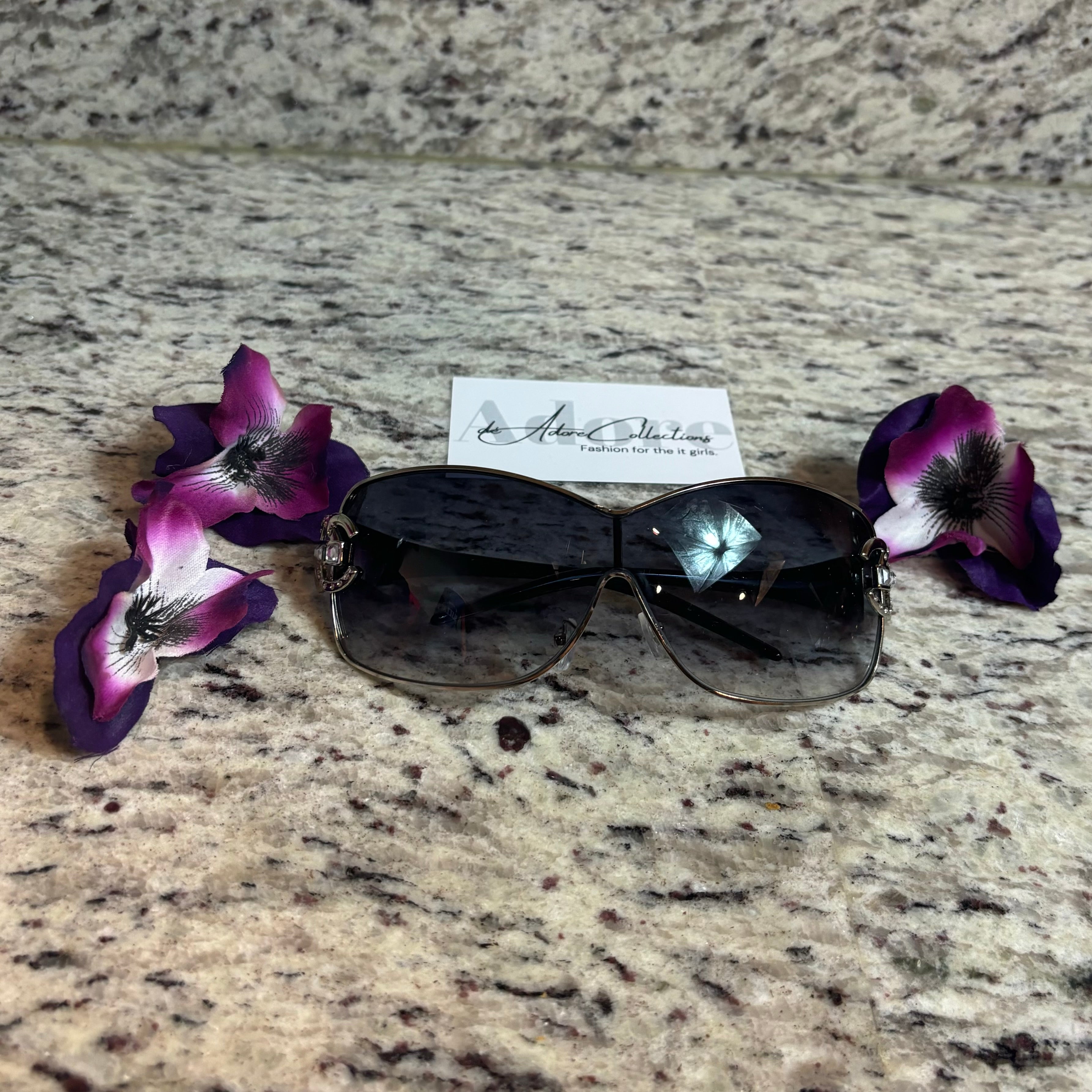 CC Navy Blue Tint Silver Frame Shades