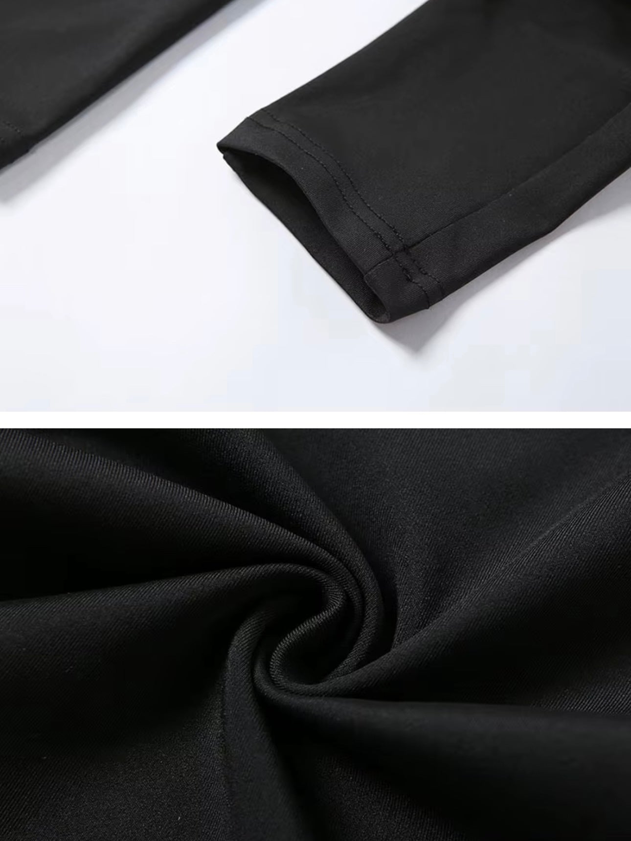 Nioh Black Fitted Long Sleeve Jumpsuit