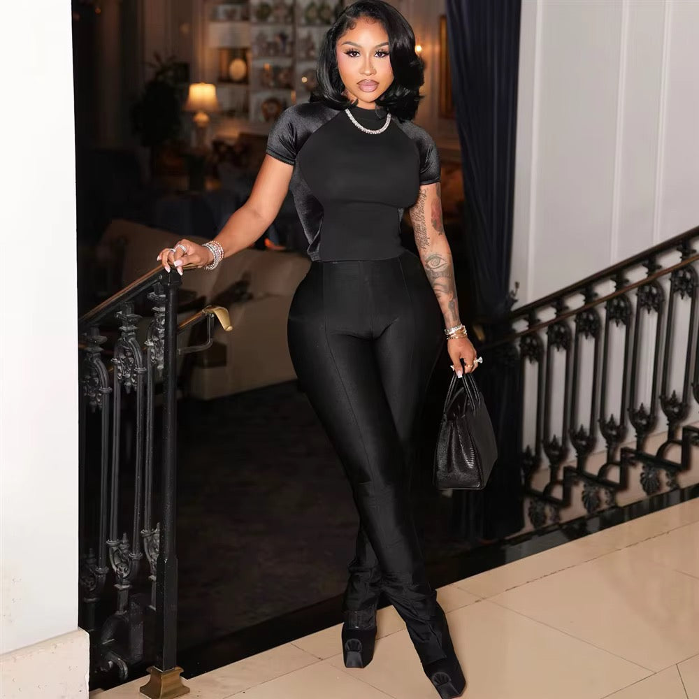 Zaji Black Causal Two Piece Set