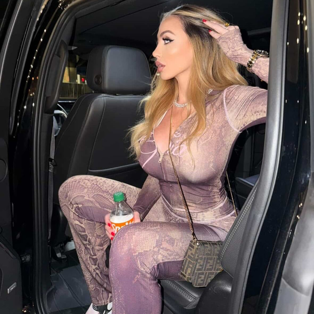 Agia Snake Print Tracksuit