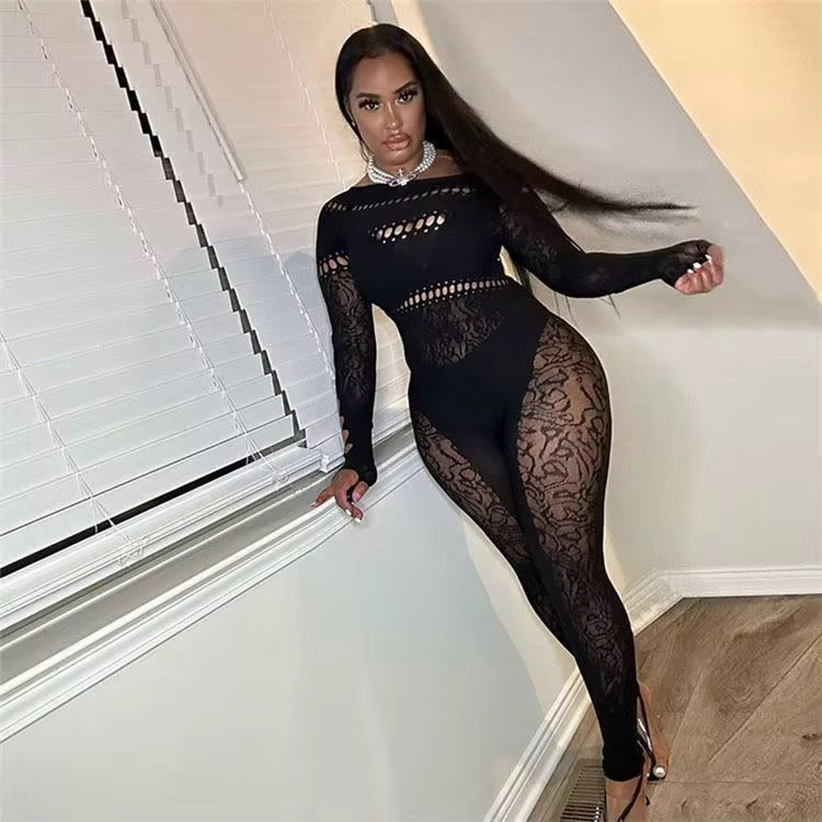 Leoh Black Poster Girl Jumpsuit