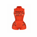 Tequ Orange Two Piece Short Set