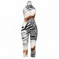 Fesi Zebra Animal Print Romper