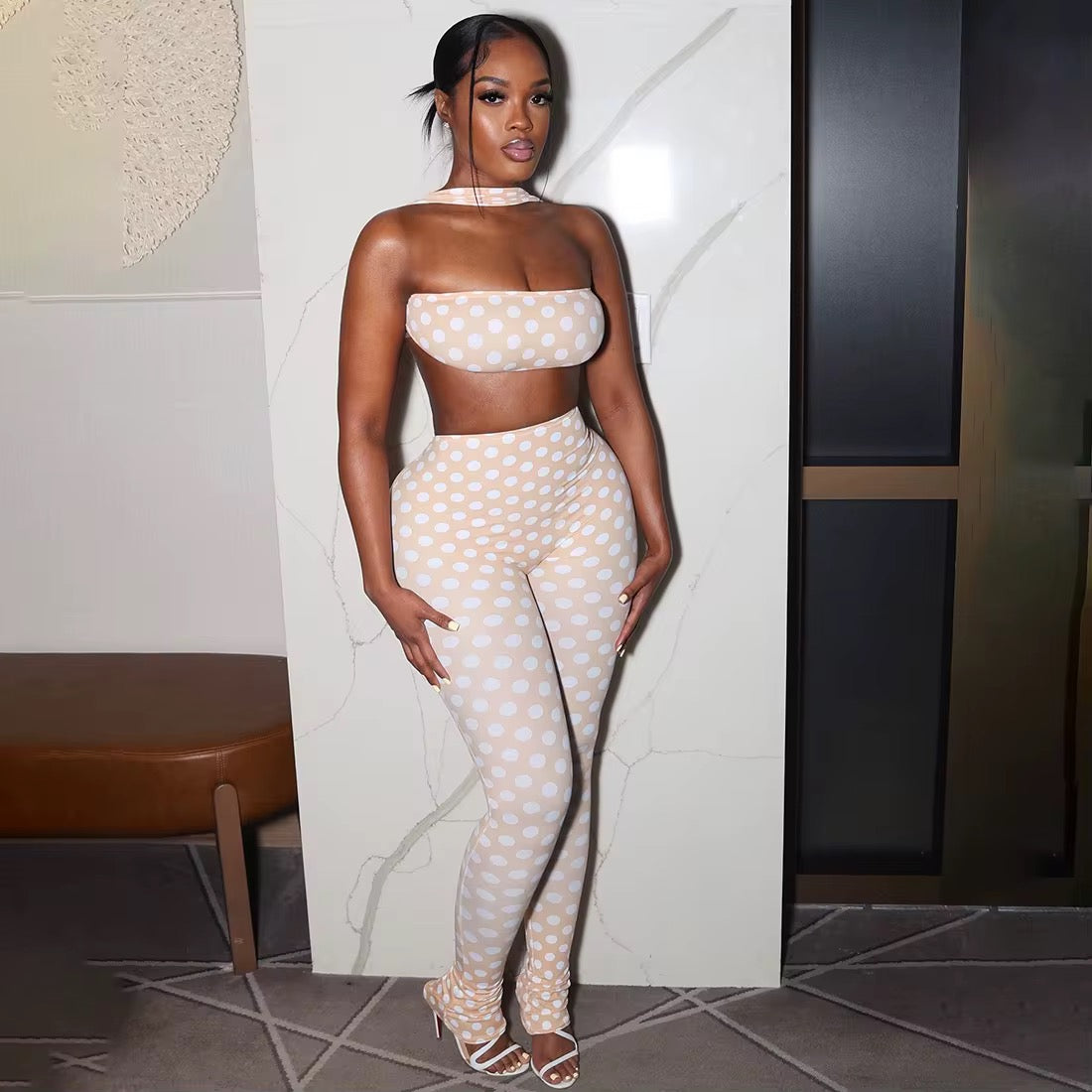 Kija Poka Dots Nude Set