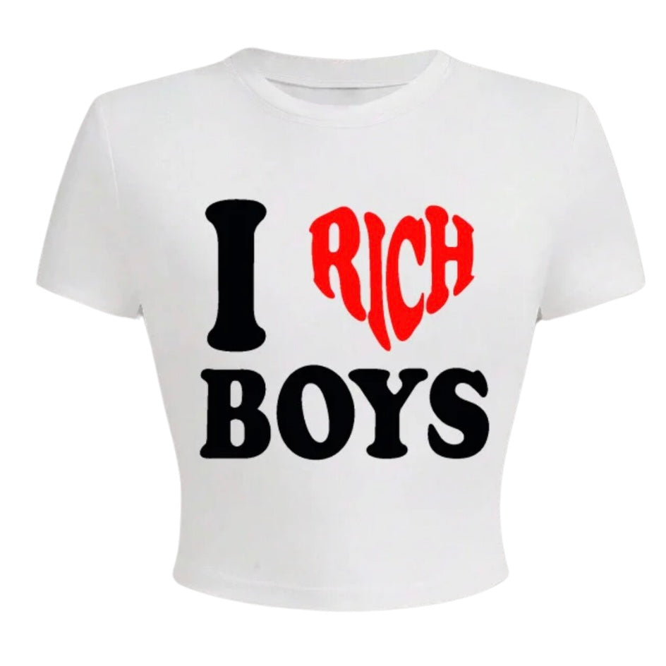 Rich Boys White Crop Top