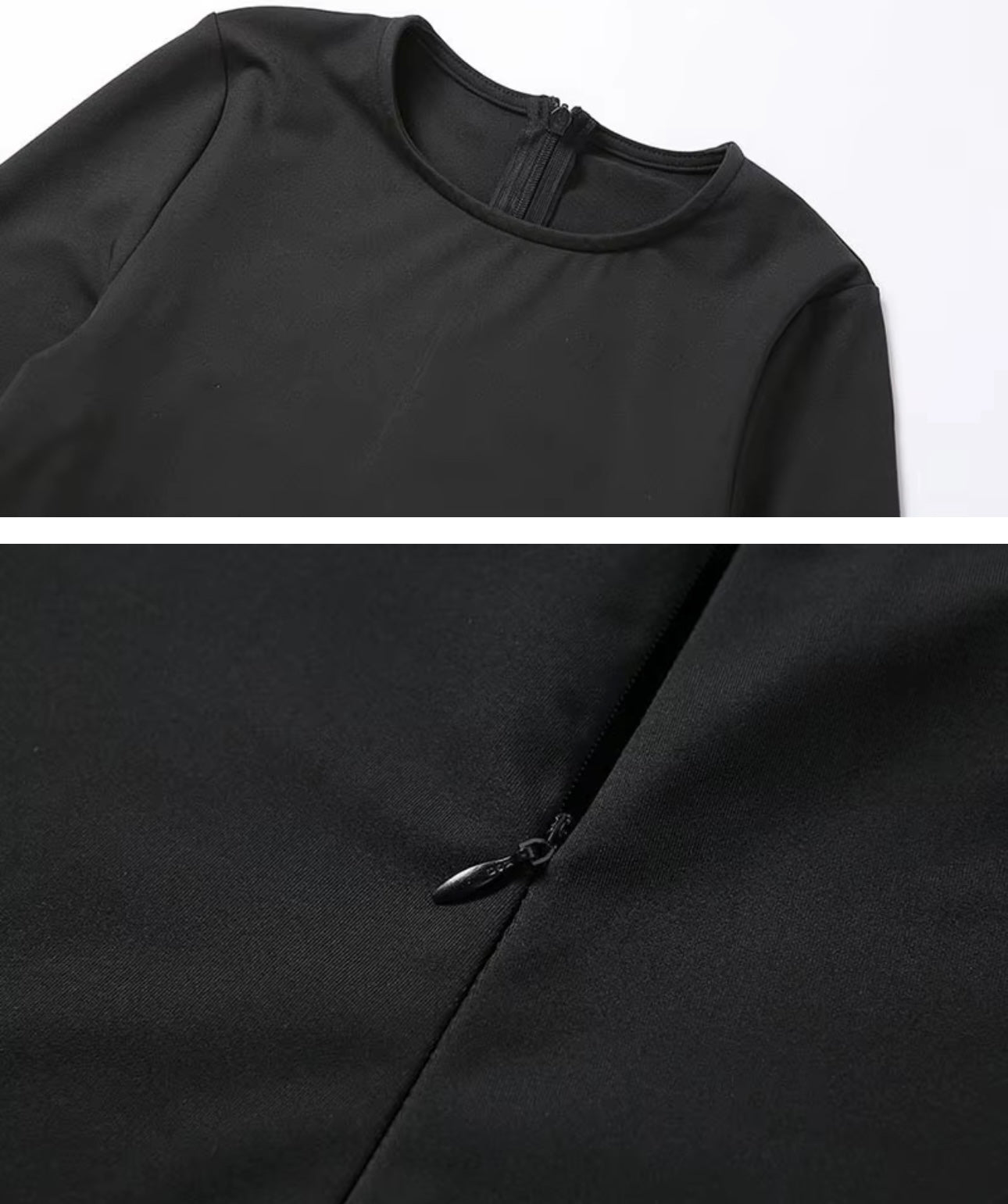 Nioh Black Fitted Long Sleeve Jumpsuit