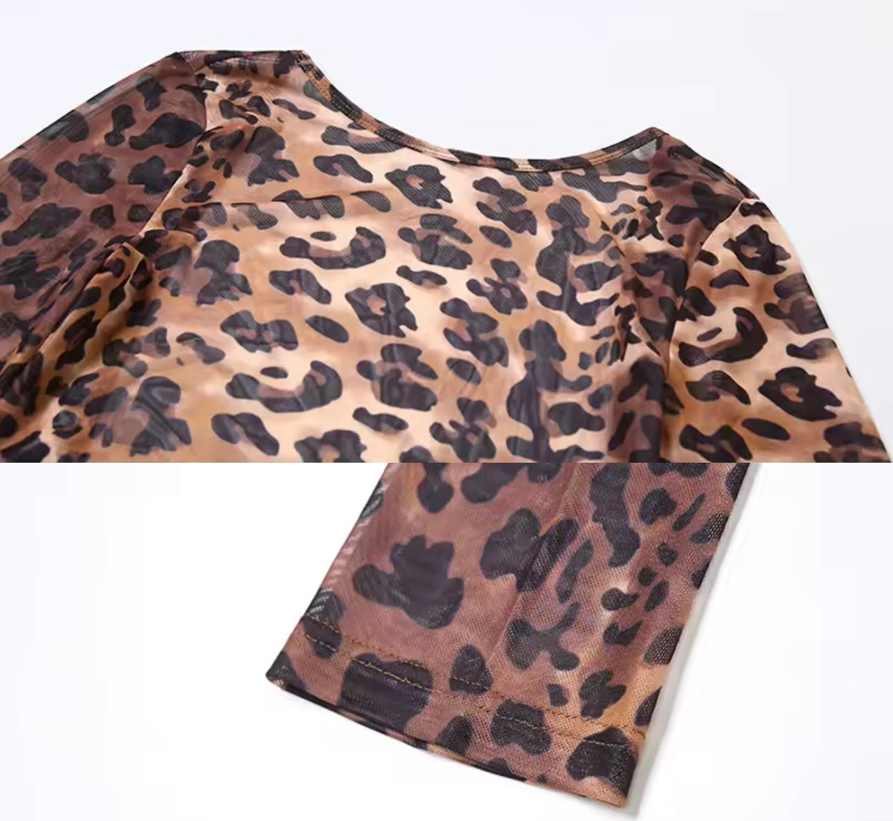 Caoi Leopard Print Backless Romper