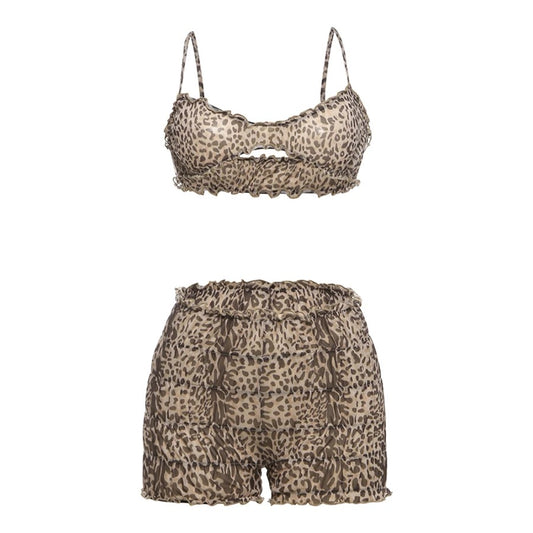 Valentina Cheetah Print Two Piece Short Set