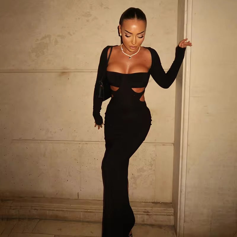 Noel Formal Black Maxi Dress