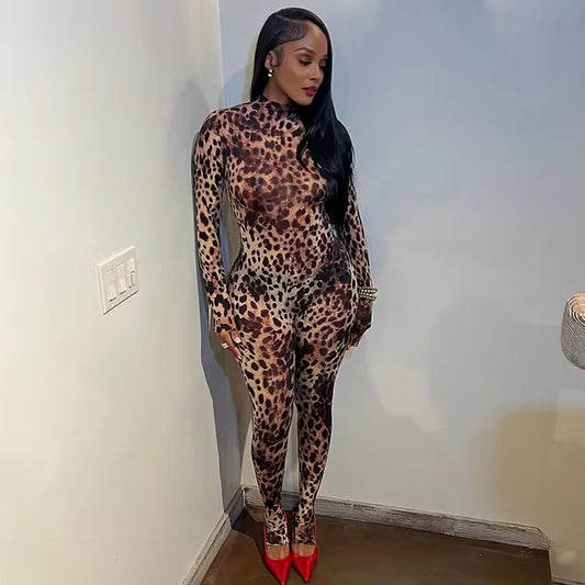 Yuri Cheetah Print Jumpsuit
