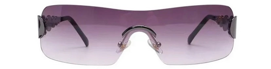 Lick Purple Tinted Circle Design Frame Shades