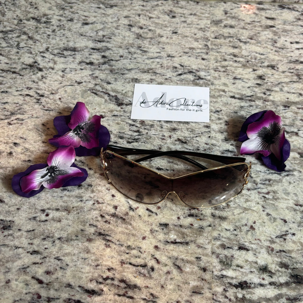 CC Brown Tint Gold Frame Shades