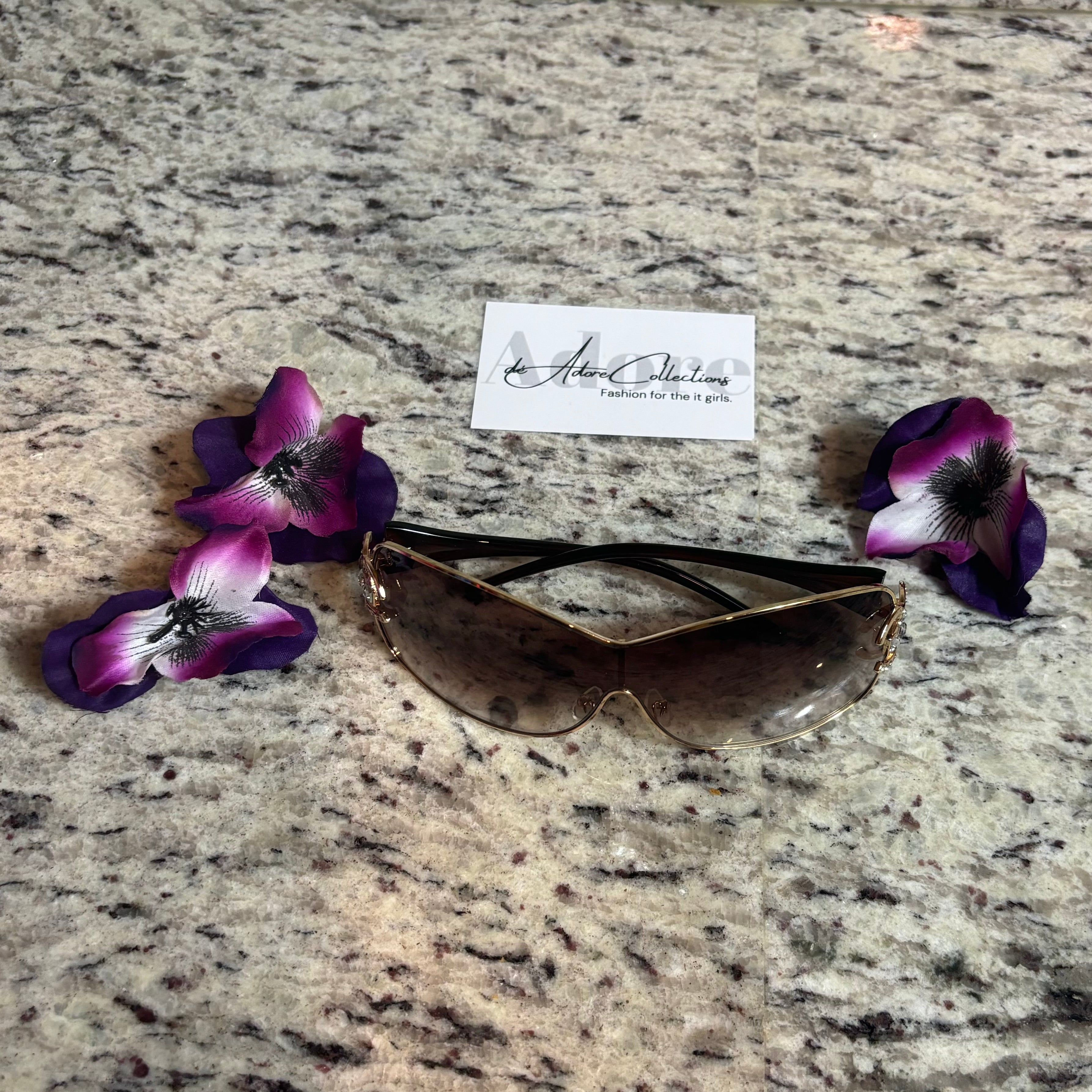 CC Brown Tint Gold Frame Shades