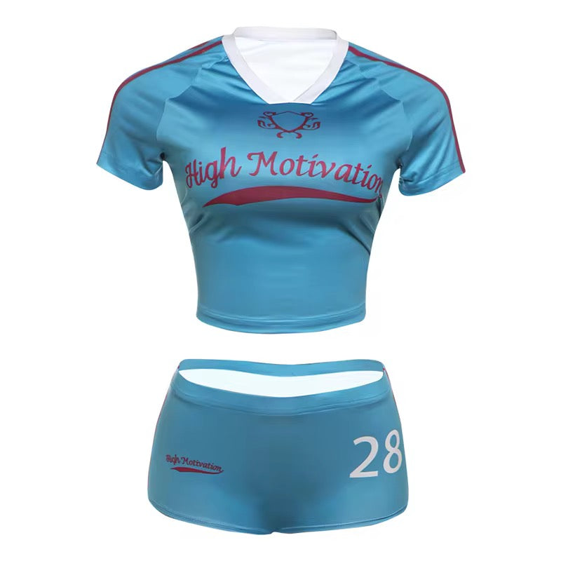 High Motivation Blue Short Set