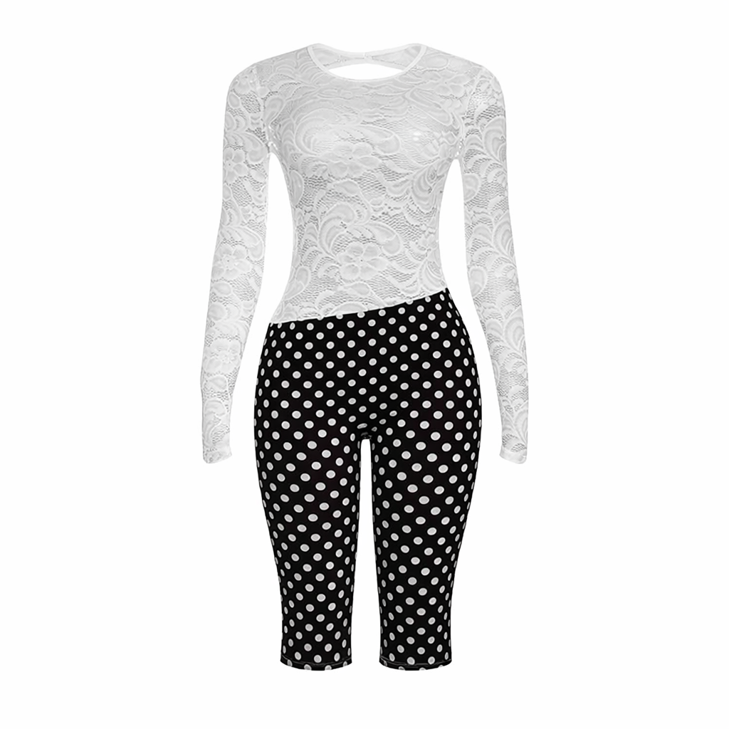 Fyia Black Lace Polka Dot Romper