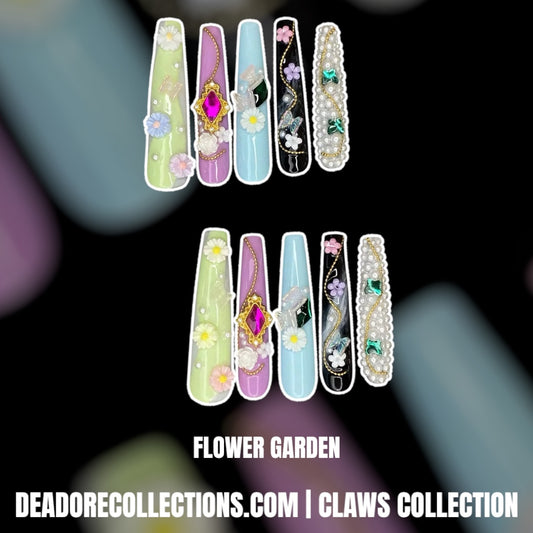 Flower Garden Press On Nails