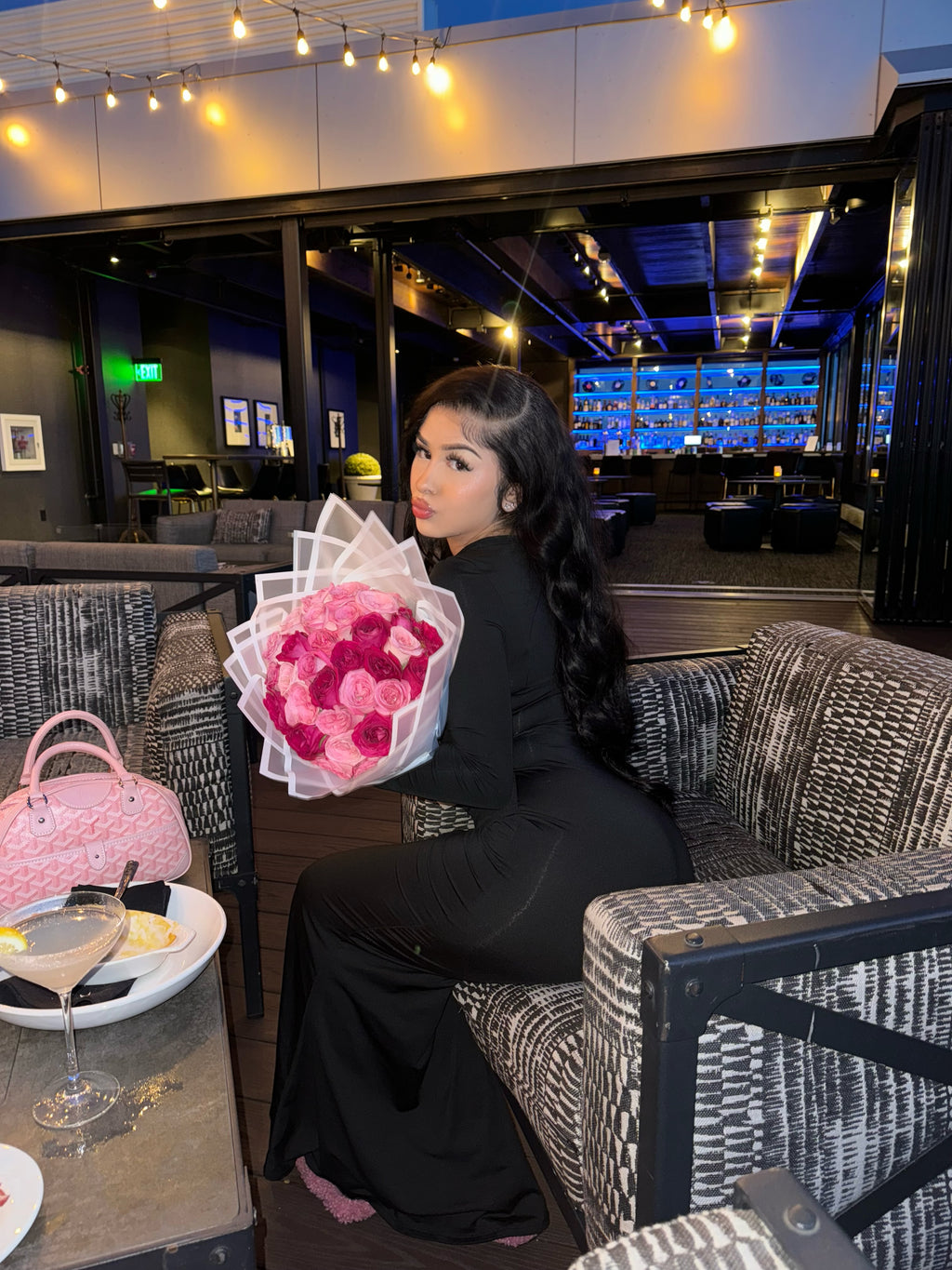 Lori Black Bodycon Maxi Dress