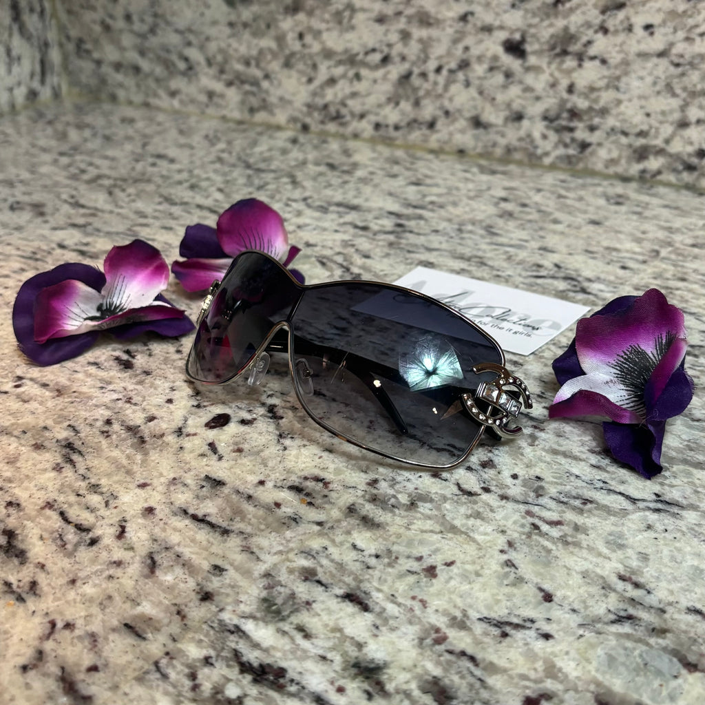 CC Navy Blue Tint Silver Frame Shades