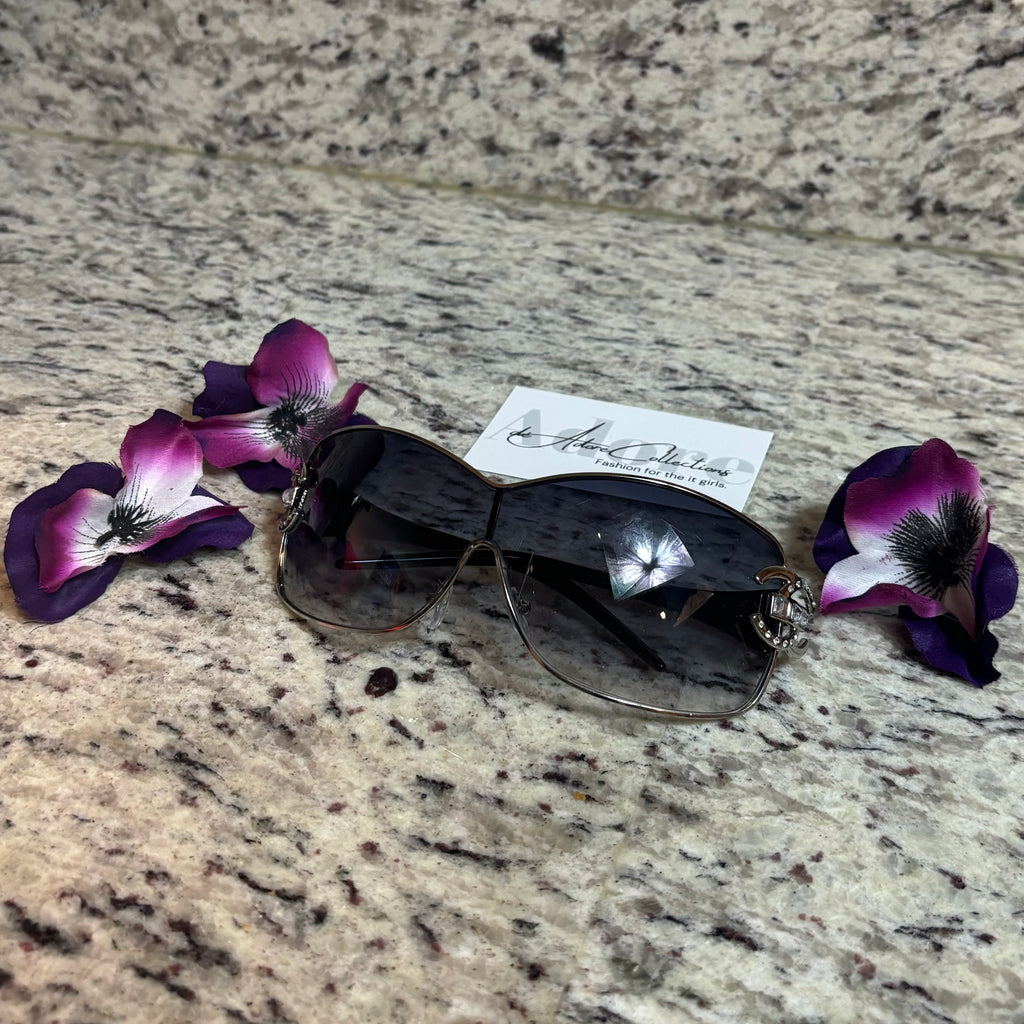 CC Navy Blue Tint Silver Frame Shades