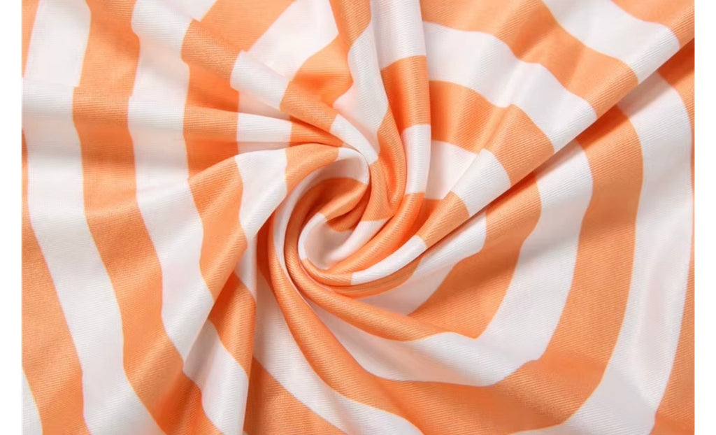 Hypnotic Illusion Orange Bodycon Set