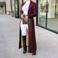 Foxxi Burgundy Leather Trench Coat