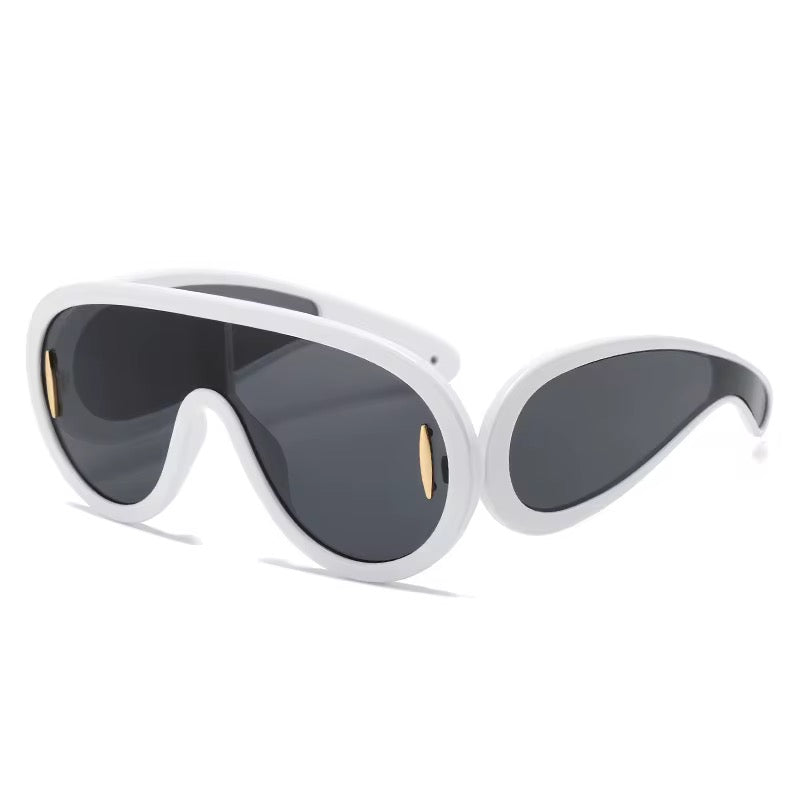 Livi White Oversized Fashion Shades