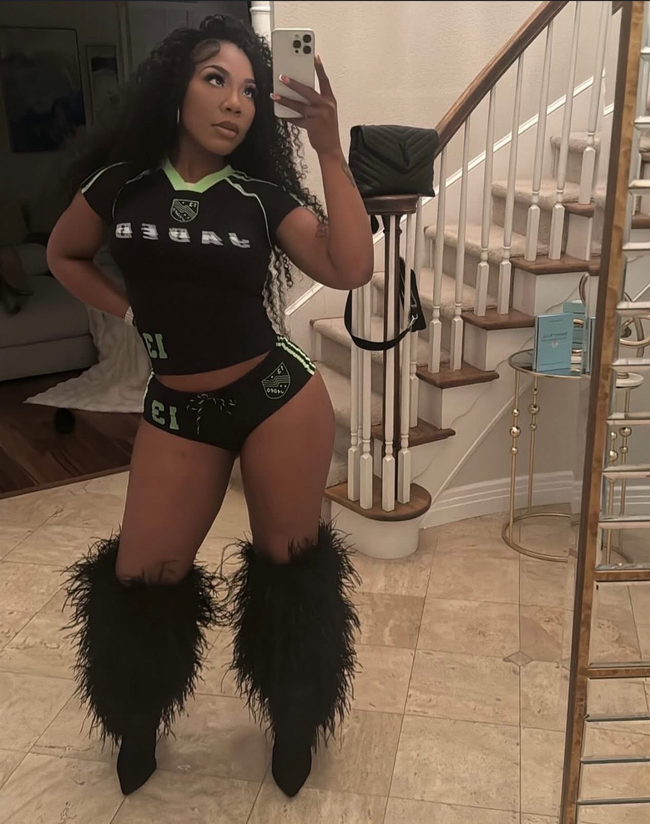 Jaded Black & Green Two Piece Set