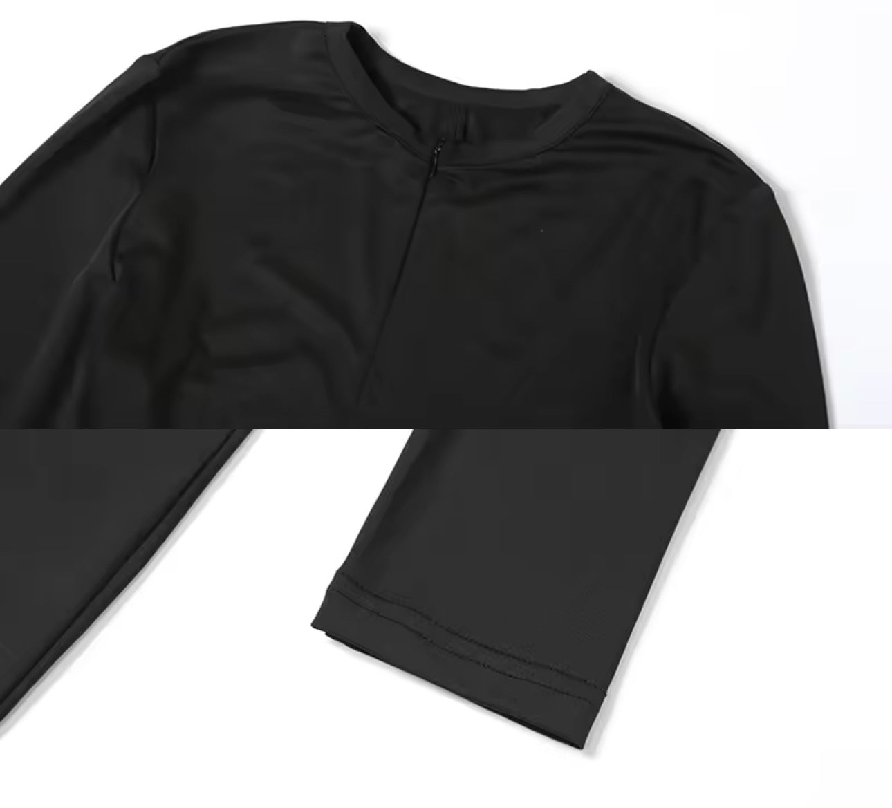 Jiko Black Flare Bottom Long Sleeve Jumpsuit