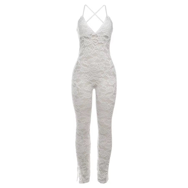 Kellz | white lace jumpsuit, lace outfit, elegant outfit, sexy outfit