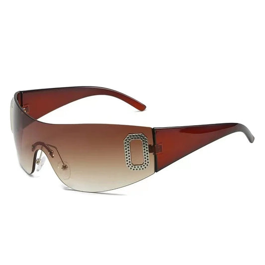 Ring Brown Tint Silver O Detail Shades