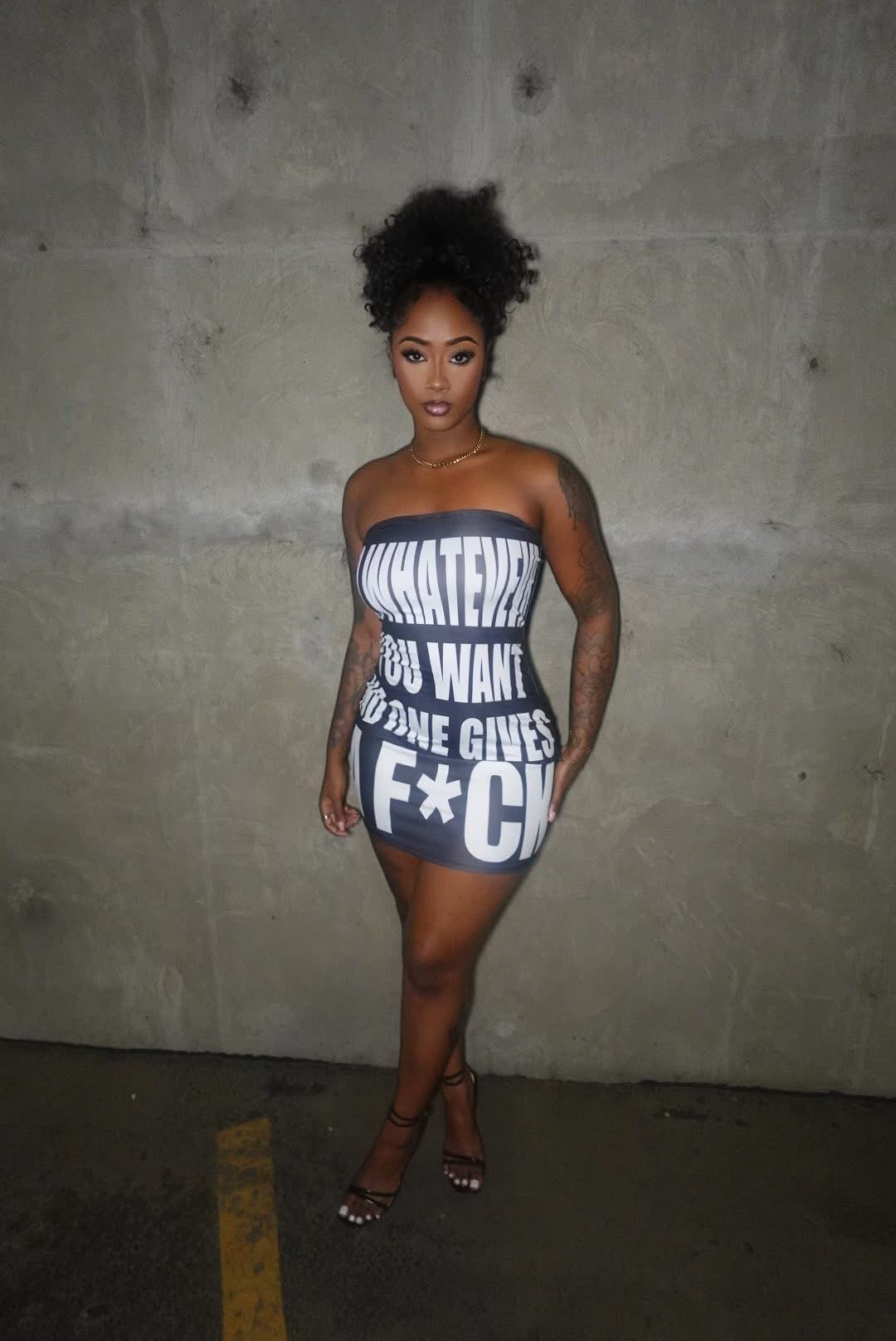 Whatever Black Tube Mini Dress