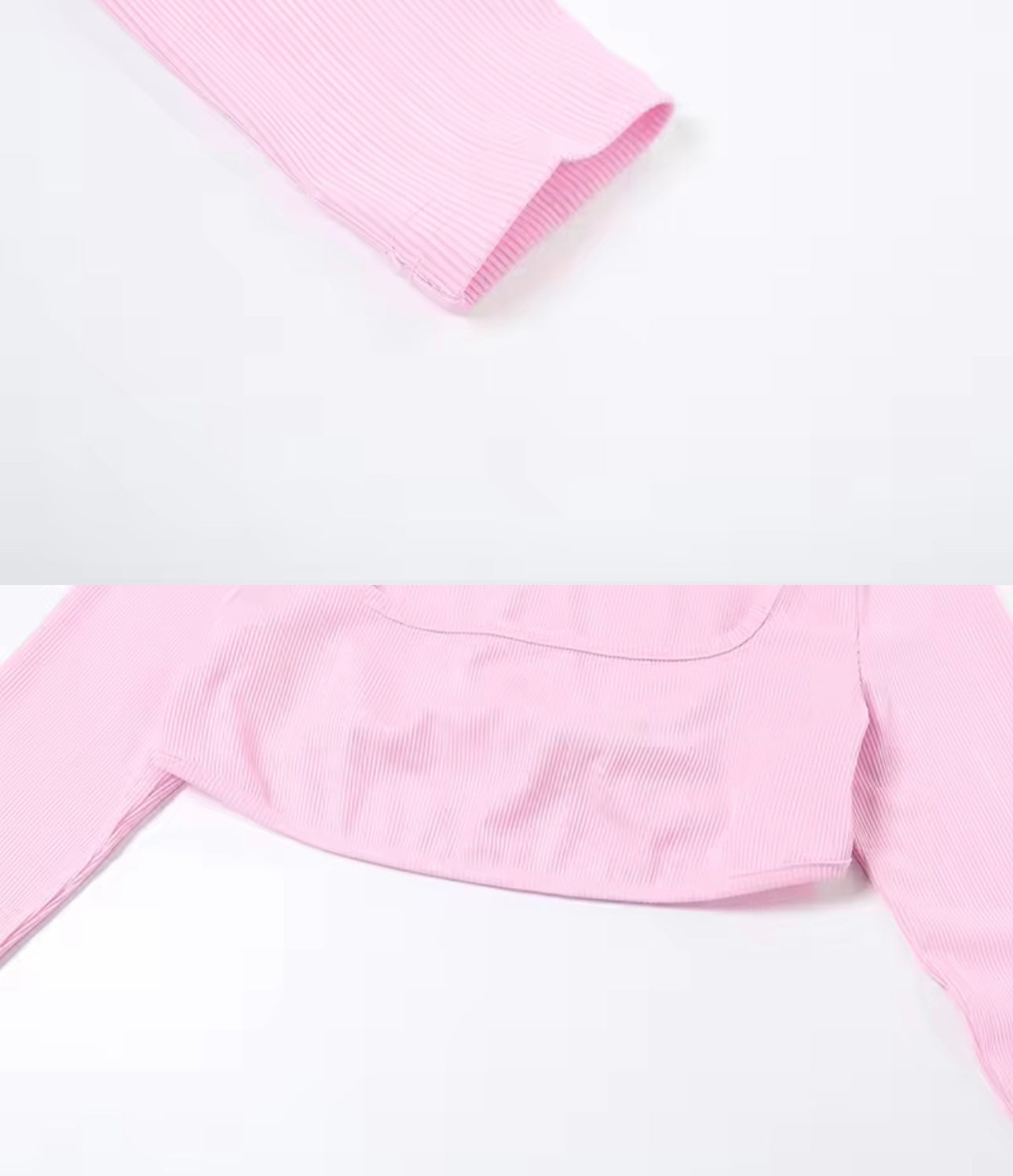 Jace Pink Two Piece Ribbed Skirt Set