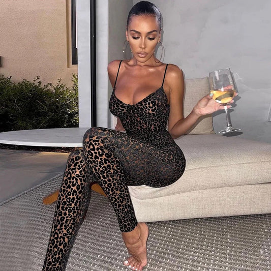 Angelic Leopard Print Jumpsuit