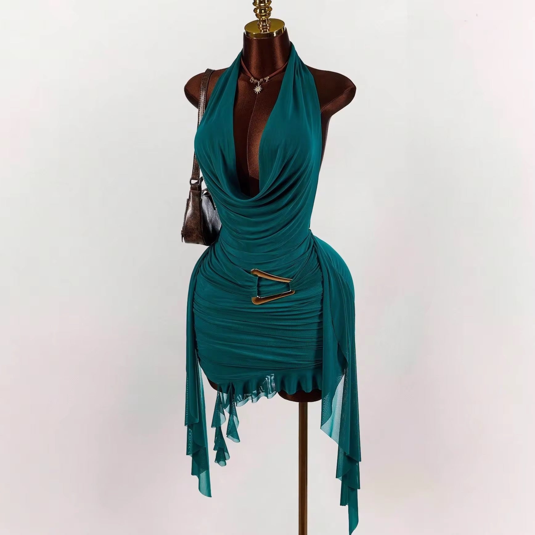 Ziya Green Classy Sexy Dress