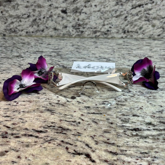 No Love Transparent Clear Tint Silver Frame Shades