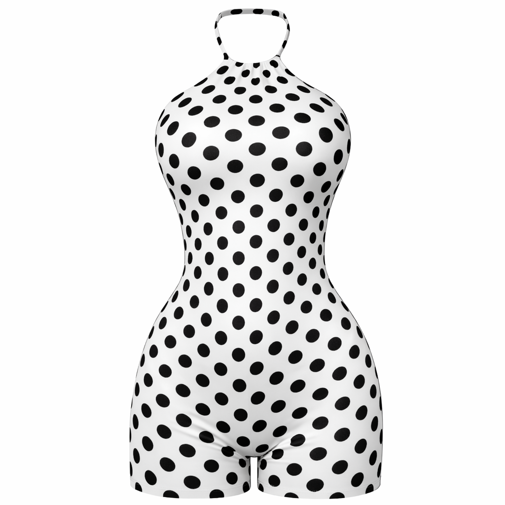 Yalo White Polka Dot Romper