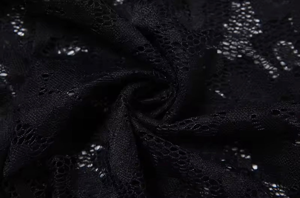 Rei Black Lace Halter Top Romper
