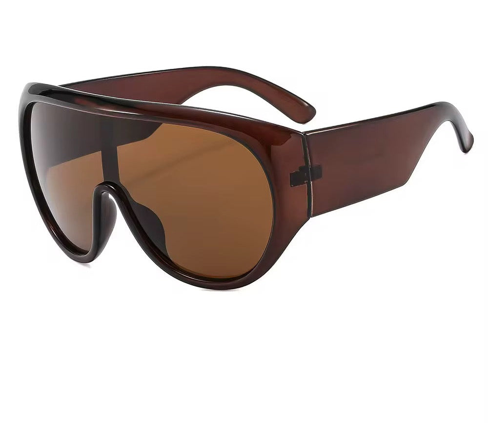 Brown Oversized Fashion Shades