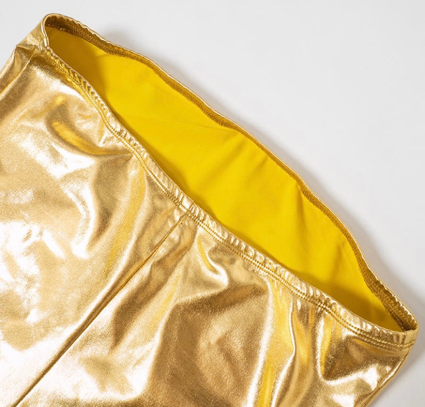 Keri Gold Halter Top Jumpsuit