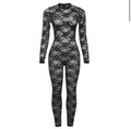 Lele Black Lace Jumpsuit