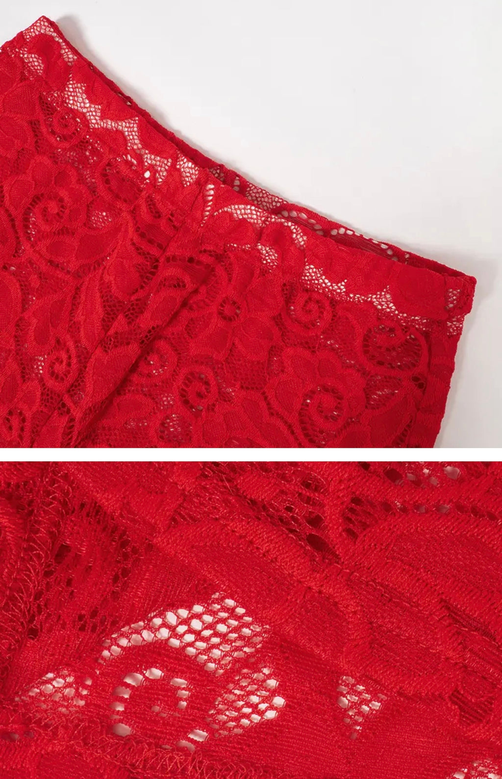 Bea Red Lace Two Piece Set